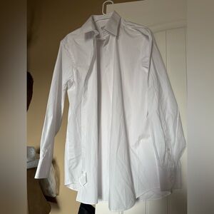 Elegant White Men's Dress Shirt